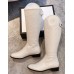 Gucci GG Leather High Boots Creamy 2018