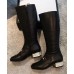 Gucci Horsebit Leather Knee Boot With Crystal 525248 Black 2018