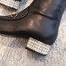 Gucci Horsebit Leather Knee Boot With Crystal 525248 Black 2018