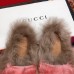 Gucci Princetown Merino Wool Fur Slipper 480064 Pink