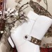 Gucci Chain Leather Boots White 2018