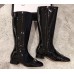 Gucci Horsebit Patent Leather High Boots Black 2018