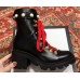 Gucci Leather Ankle Boots Black With Pearl Strap 497372 2018