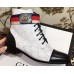 Gucci Lace-up Ankle Boots GG White with Strap 2018