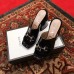 Gucci Patent Leather Horsebit 10cm High-Heel Slides 536773 Black 2019