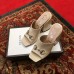 Gucci Patent Leather Horsebit 10cm High-Heel Slides 536773 Beige 2019