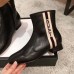 Gucci Stripe Leather Ankle Boots Black 2018