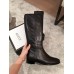 Gucci GG and Leather High Boots Black 2018