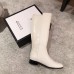 Gucci GG and Leather High Boots Creamy 2018