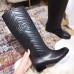 Gucci GG Matelasse Chevron and Heart Leather High Boots Black 2018