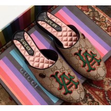 Gucci Original GG Slipper with LA Angels™ Patch 539332 Beige 2018