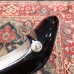 Gucci Heel 6.5cm Patent Leather Pearl Detail Pumps Black 2018