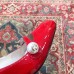 Gucci Heel 6.5cm Patent Leather Pearl Detail Pumps Red 2018