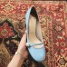 Gucci Heel 6.5cm Patent Leather Pearl Detail Pumps Sky Blue 2018