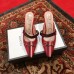 Gucci Horsebit and Sylvie Web Mid-heel Slides 549617 Red 2018