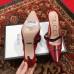 Gucci Horsebit and Sylvie Web Mid-heel Slides 549617 Red 2018