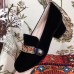 Gucci Sylvie Chain Velvet Mid-Heel Pumps Black