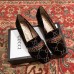 Gucci Sylvie Chain GG Velvet Mid-Heel Pumps 525082 Coffee