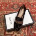 Gucci Sylvie Chain GG Velvet Mid-Heel Pumps 525082 Coffee