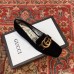 Gucci Velvet Mid-Heel Pumps Black with Double G 526465