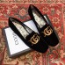 Gucci Velvet Mid-Heel Pumps Black with Double G 526465