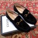 Gucci Horsebit GG Velvet Loafers/Pumps with Crystals 522698 Black