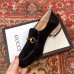 Gucci Horsebit GG Velvet Loafers/Pumps with Crystals 522698 Black