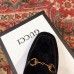 Gucci Horsebit GG Velvet Loafers/Pumps with Crystals 522698 Black