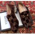 Gucci Horsebit GG Velvet Loafers/Pumps with Crystals 522698 Coffee