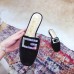 Gucci Crystal G Slipper Velvet Black 2019