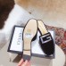 Gucci Crystal G Slipper Velvet Black 2019