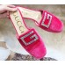 Gucci Crystal G Slipper Velvet Pink 2019