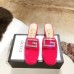 Gucci Heel 6cm Crystal G Slipper Mules Velvet Pink 2019