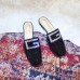 Gucci Crystal G Slipper Patent Black 2019