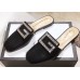 Gucci Crystal G Slipper Black 2019