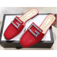 Gucci Crystal G Slipper Red 2019