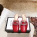 Gucci Heel 6cm Crystal G Slipper Mules Red 2019