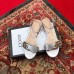 Gucci Leather Double G Flat Sandals 524631 Silver 2019