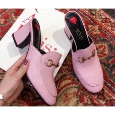 Gucci Princetown Horsebit Leather Slipper Mules Pink 2019