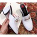 Gucci Princetown Horsebit Leather Slipper Mules White 2019