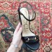 Gucci Snake Heel 9cm Horsebit Leather Sandals Black 2019