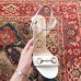 Gucci Snake Heel 9cm Horsebit Leather Sandals White 2019