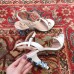 Gucci Snake Heel 9cm Horsebit Leather Sandals White 2019