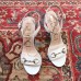 Gucci Snake Heel 9cm Horsebit Leather Sandals White 2019