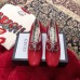 Gucci GG Mirrored Detail Rose Print Mid Heel Pumps Red 2019