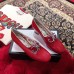 Gucci GG Mirrored Detail Rose Print Mid Heel Pumps Red 2019