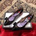 Gucci Heel 2cm Patent Leather Silver-toned Spikes Ballet Pumps with Bow 558097 Black 2019