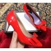 Gucci Heel 8cm Patent Leather Silver-toned Spikes Pumps with Bow 549666 Red 2019