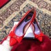 Gucci Heel 8cm Patent Leather Silver-toned Spikes Pumps with Bow 549666 Red 2019