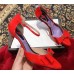 Gucci Heel 8cm Patent Leather Silver-toned Spikes Sandals with Bow Red 2019